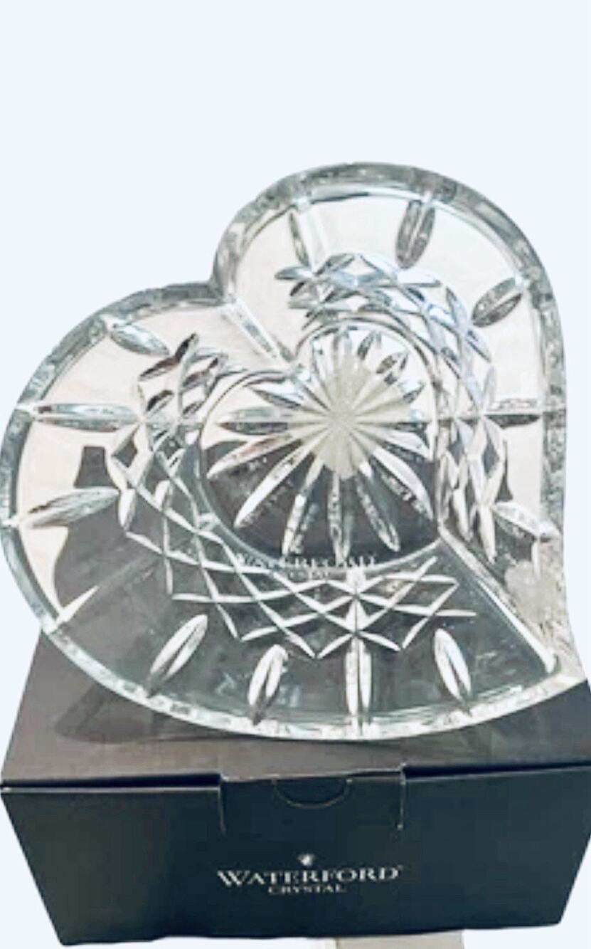 Waterford Crystal Sweetheart Bowl/Trinket Dish Heart Shaped 6" X3 1/2"H Germany